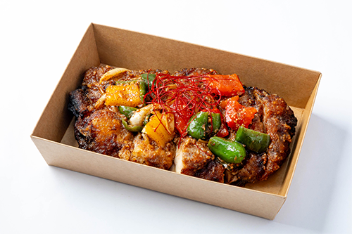 カラフル野菜の発酵スパイシー油淋鶏