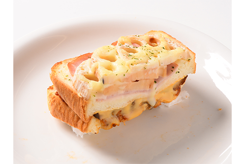 大和レンコンと大和丸なすのクロックムッシュ